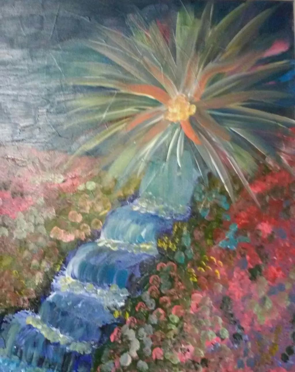Abstract Floral Cascade