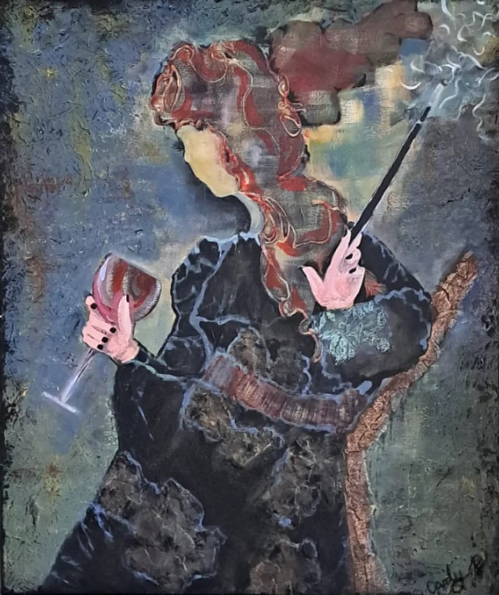 Mysterious Wine Drinker