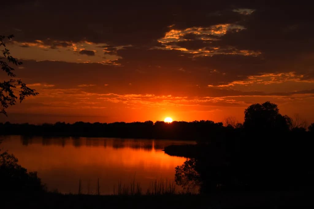 Sunset Over Lake
