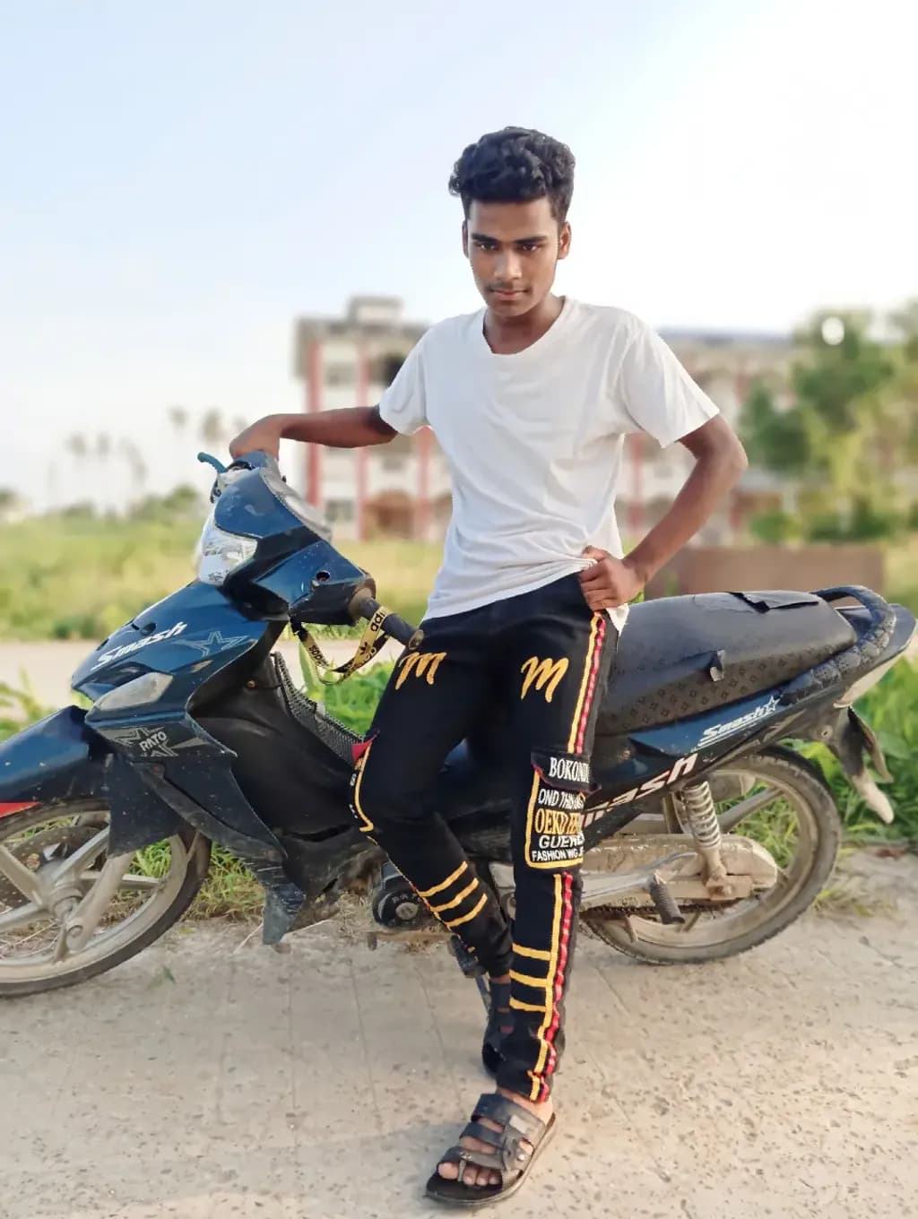 Young Rider with Scooter
