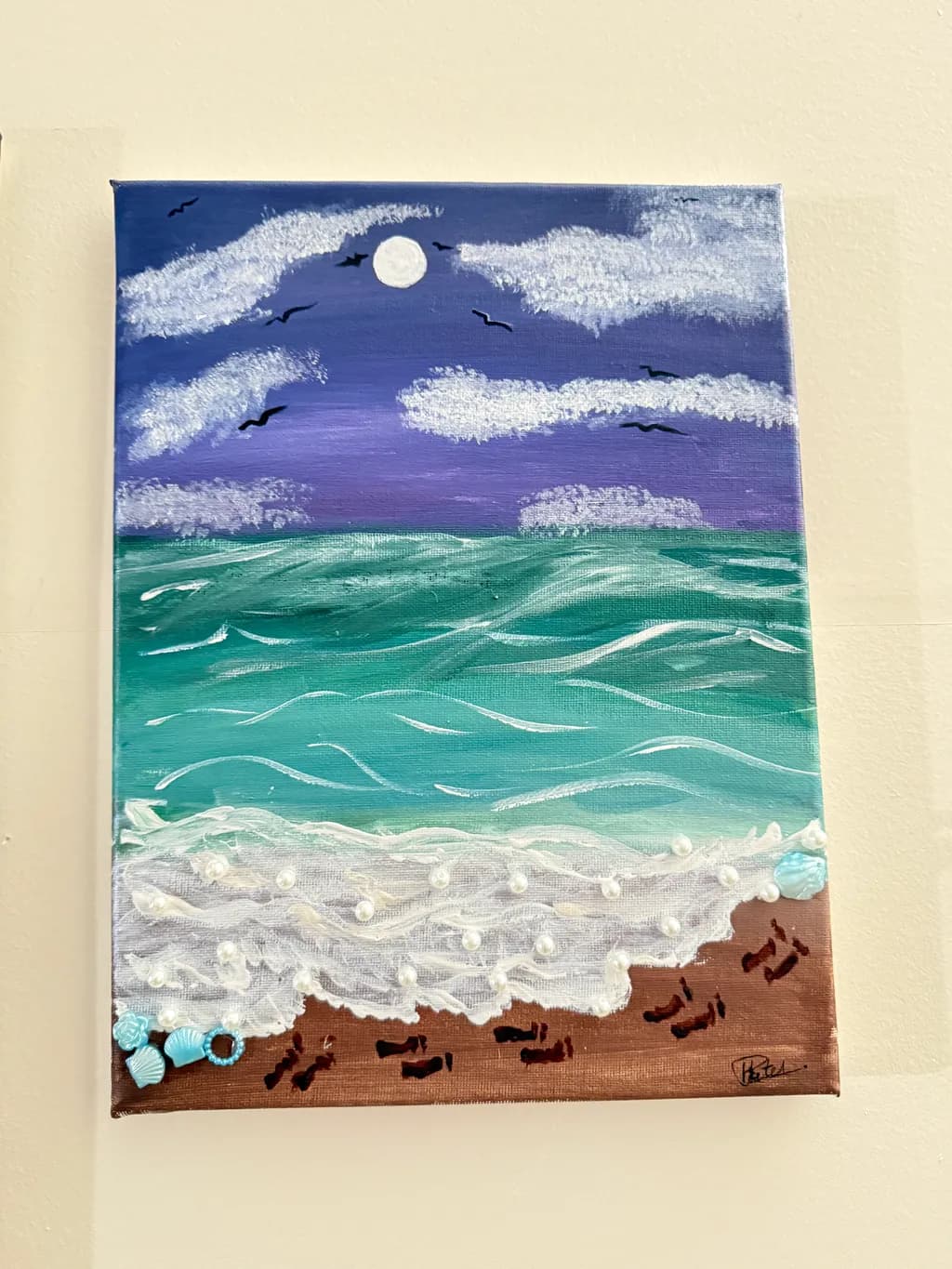Moonlit Ocean Shore