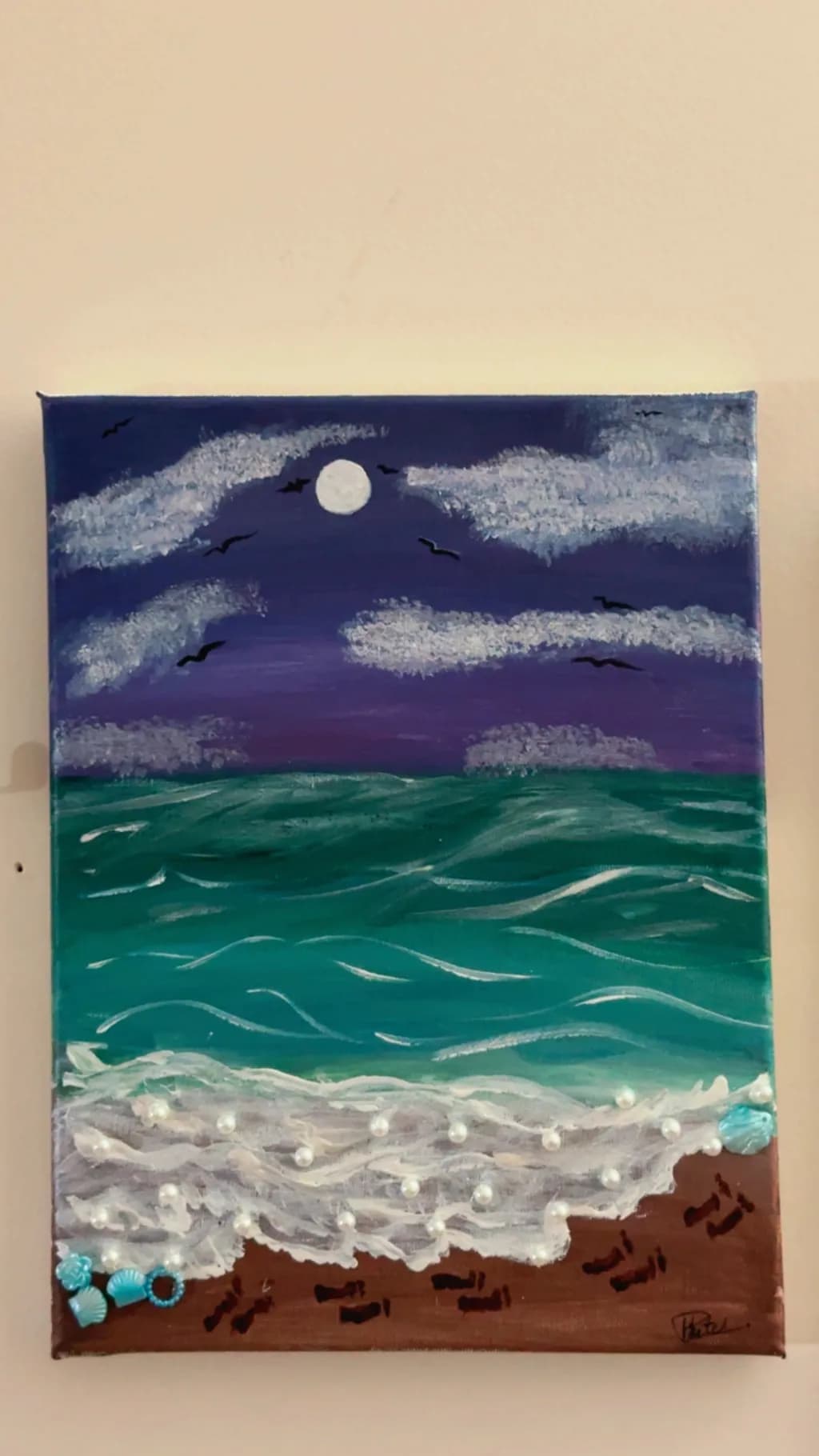 Moonlit Ocean Shore