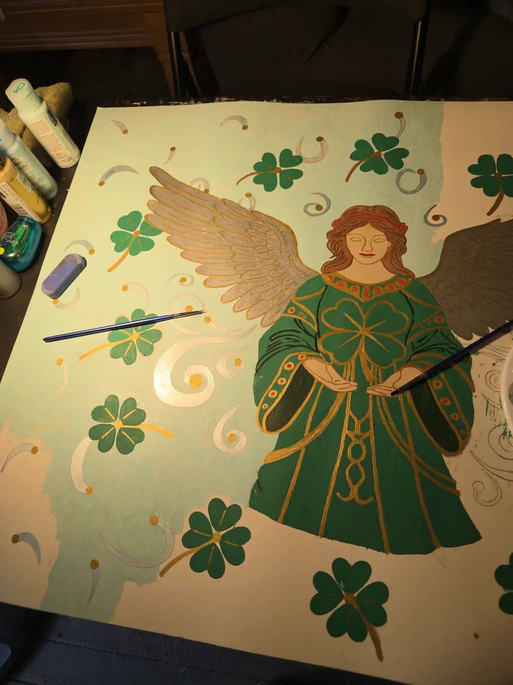 Angel with Clover