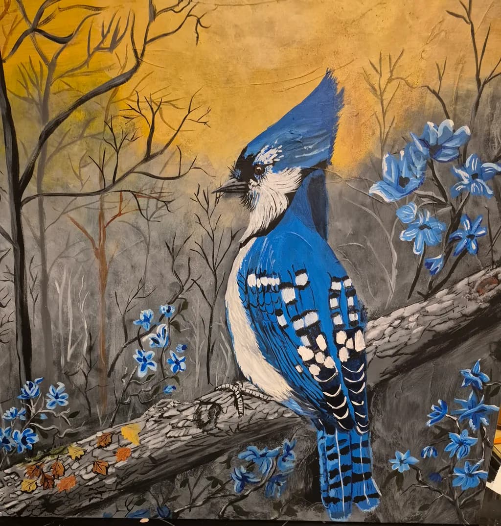 Blue Jay on Branch