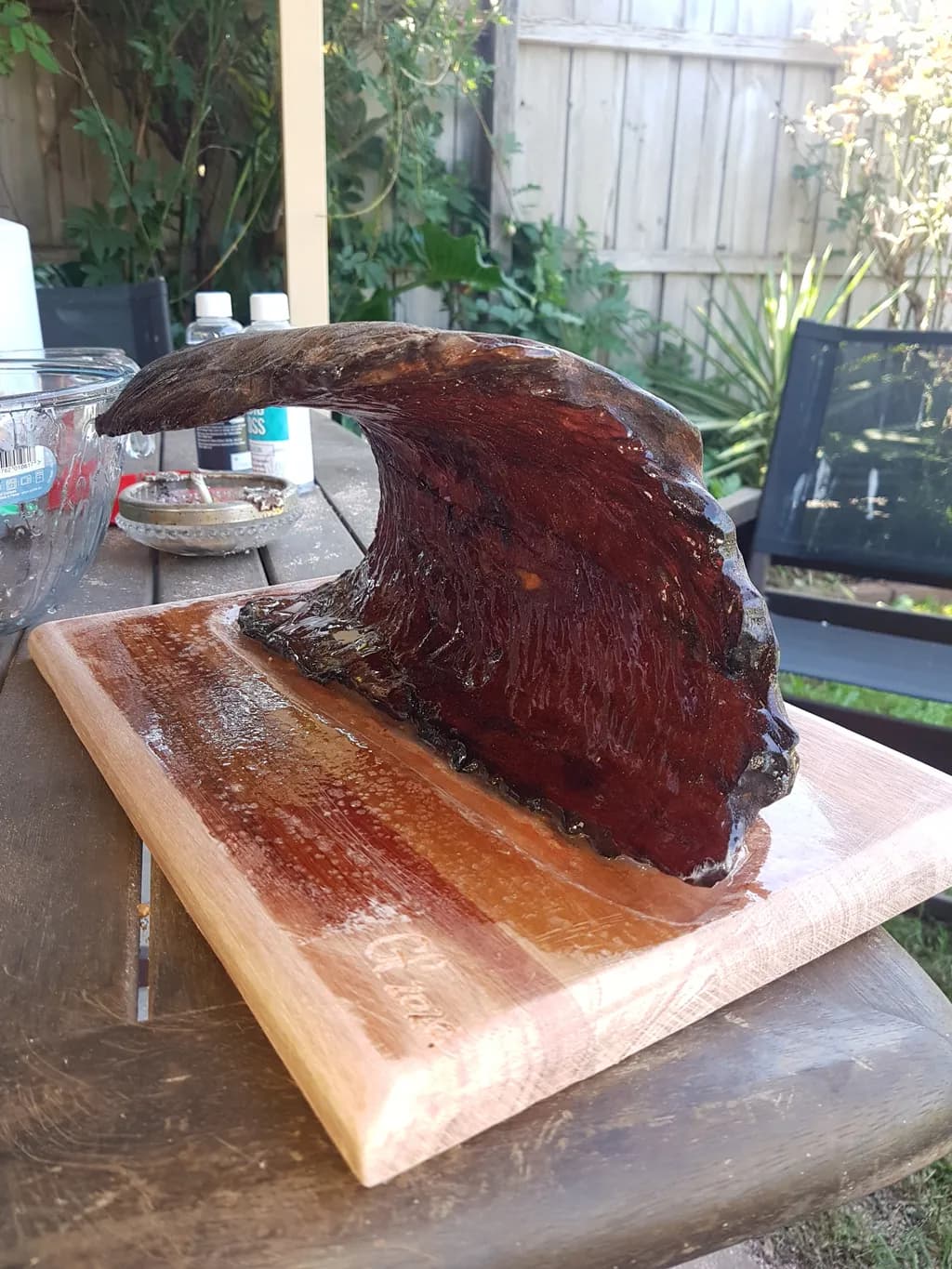 Wooden Wave Sculpture