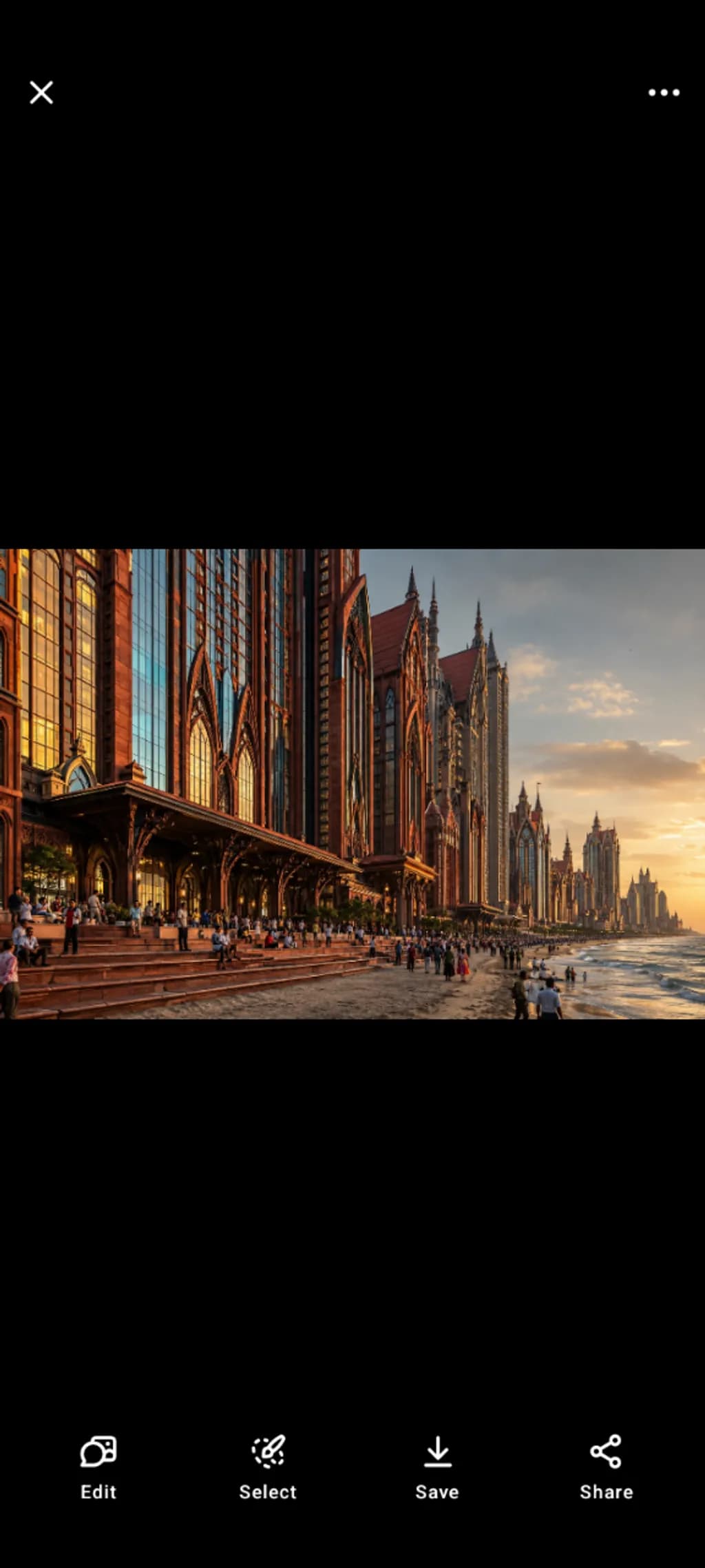 Coastal Urban Sunset