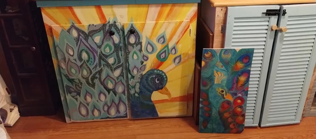 Peacock Panel Art