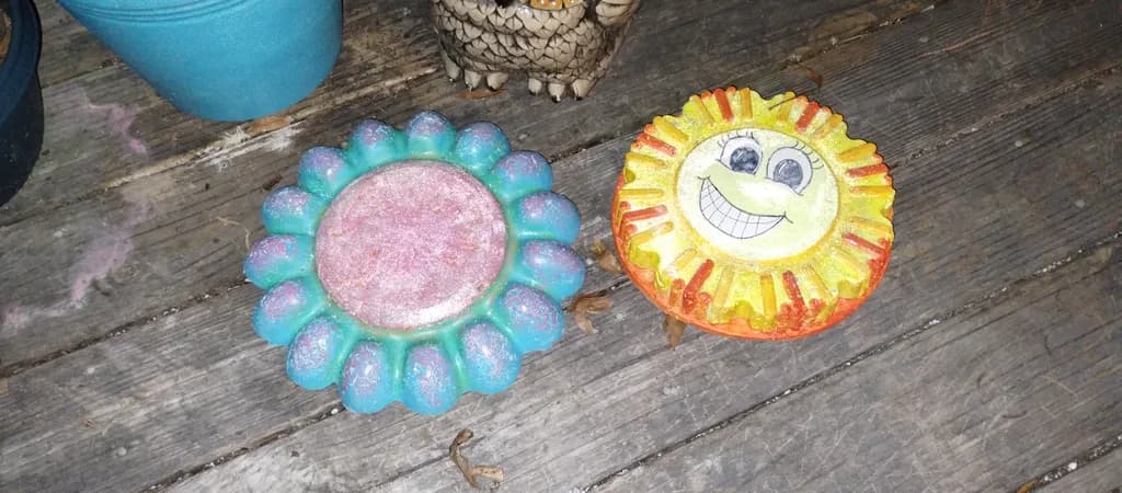 Sun and Flower Decor Plates