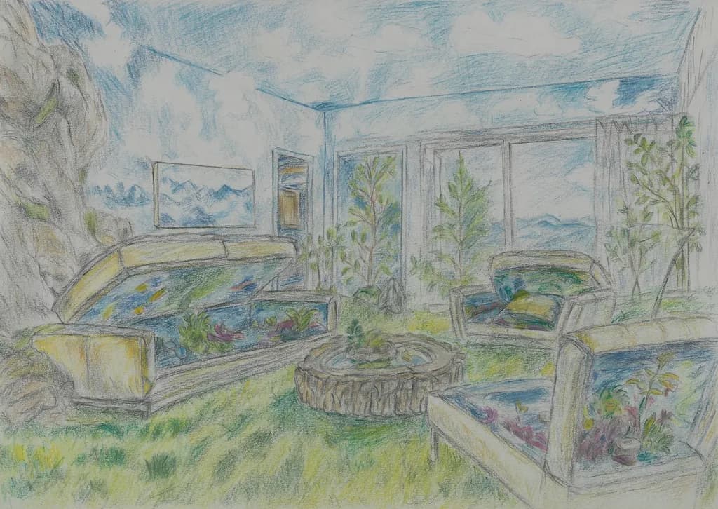 Soba Living Room Garden