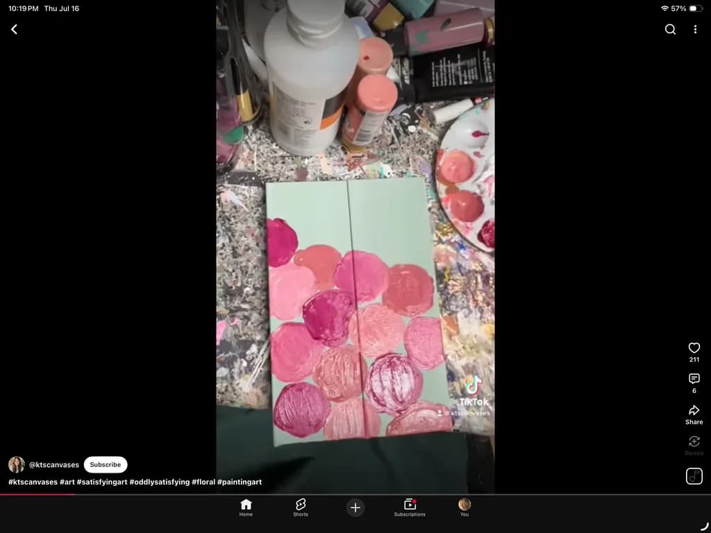 Pink Floral Canvas