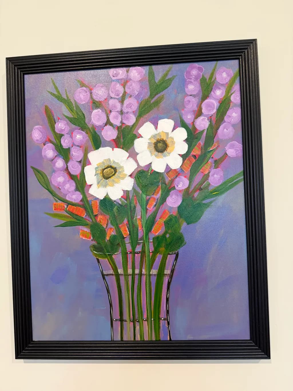 Purple Flowers Vase
