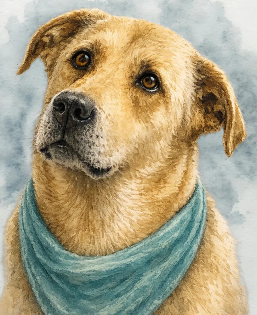 Thoughtful Dog Portrait