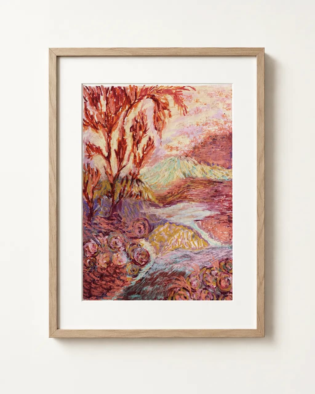 Crimson Trees Landscape