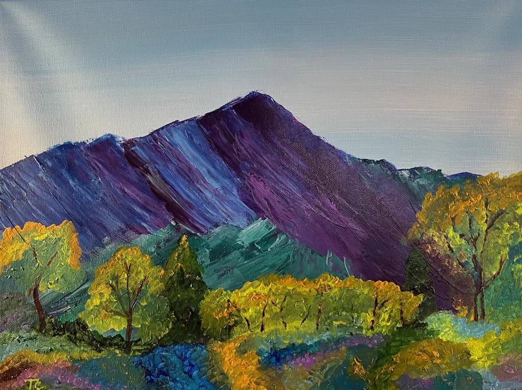 Purple Mountain Landscape