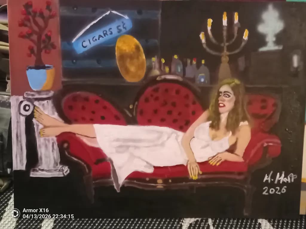 Cigars and Couch Scene