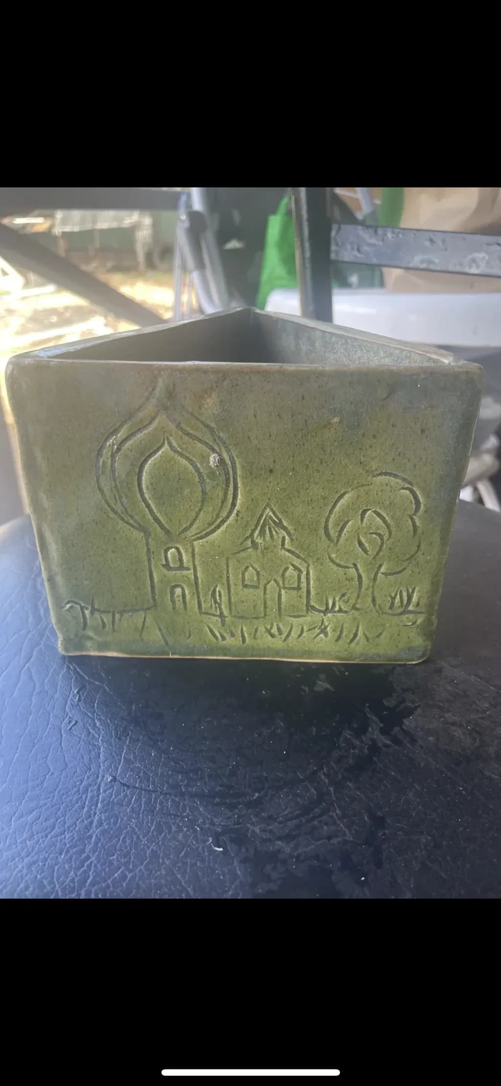 Engraved Ceramic Pot