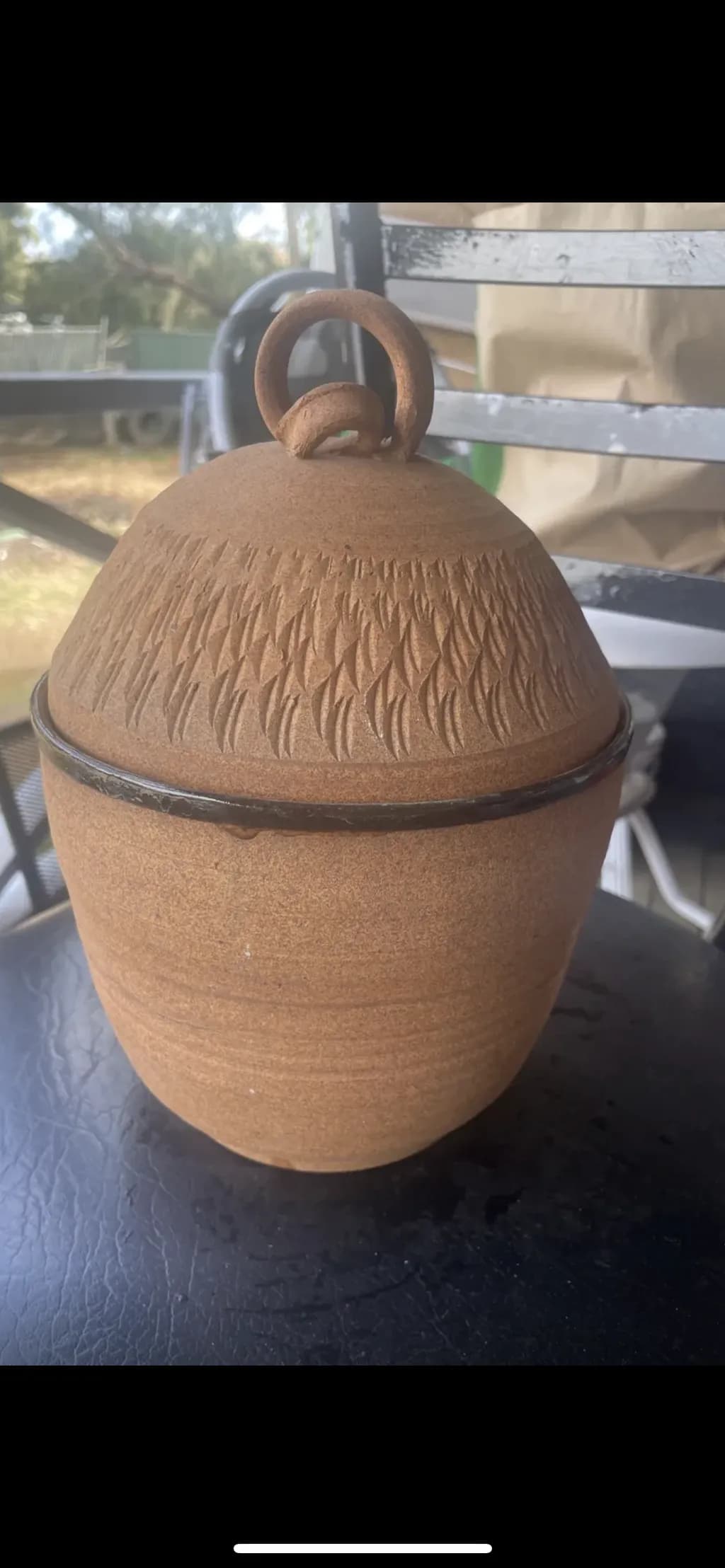 Textured Clay Jar