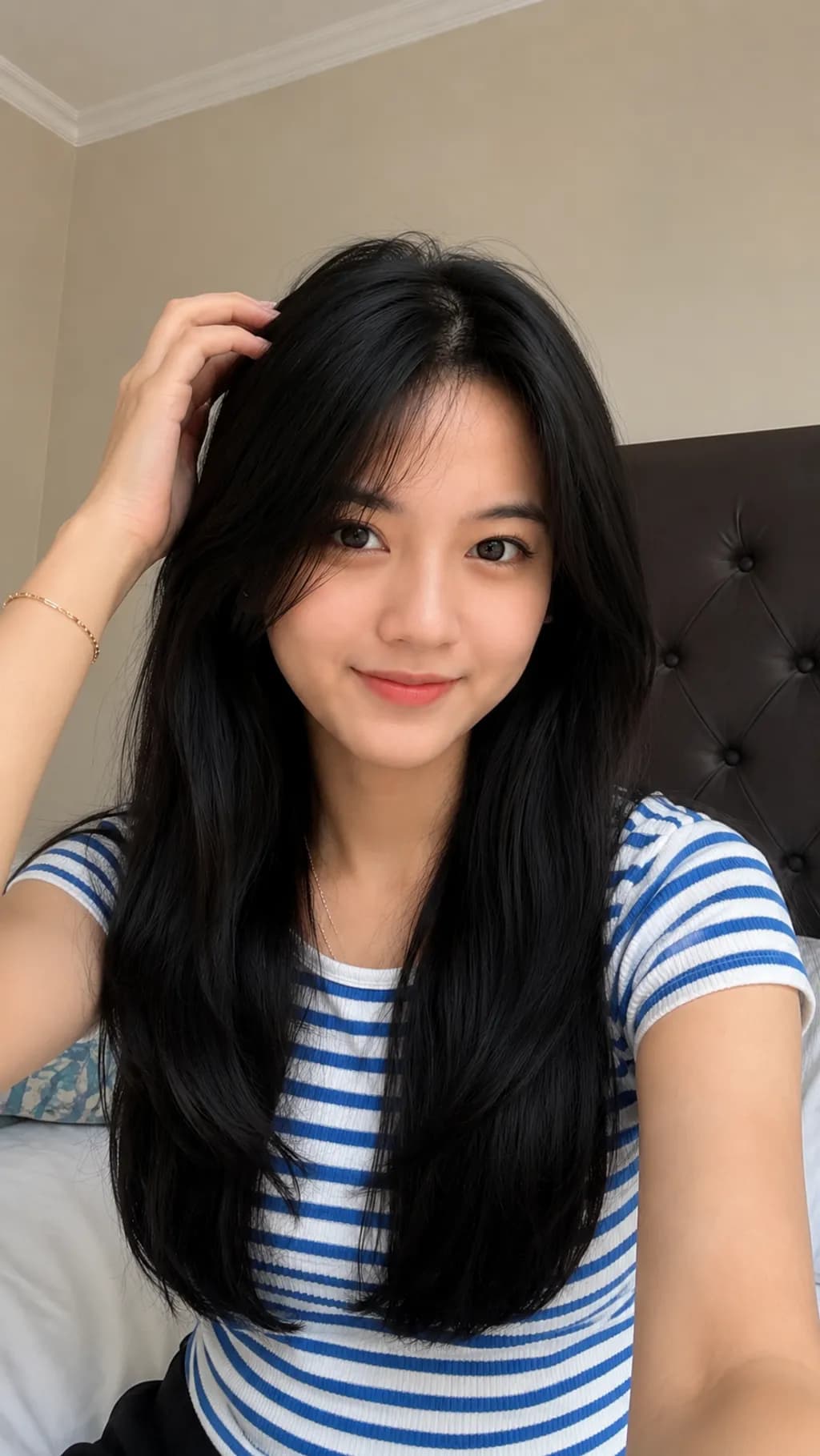 Striped Top Selfie