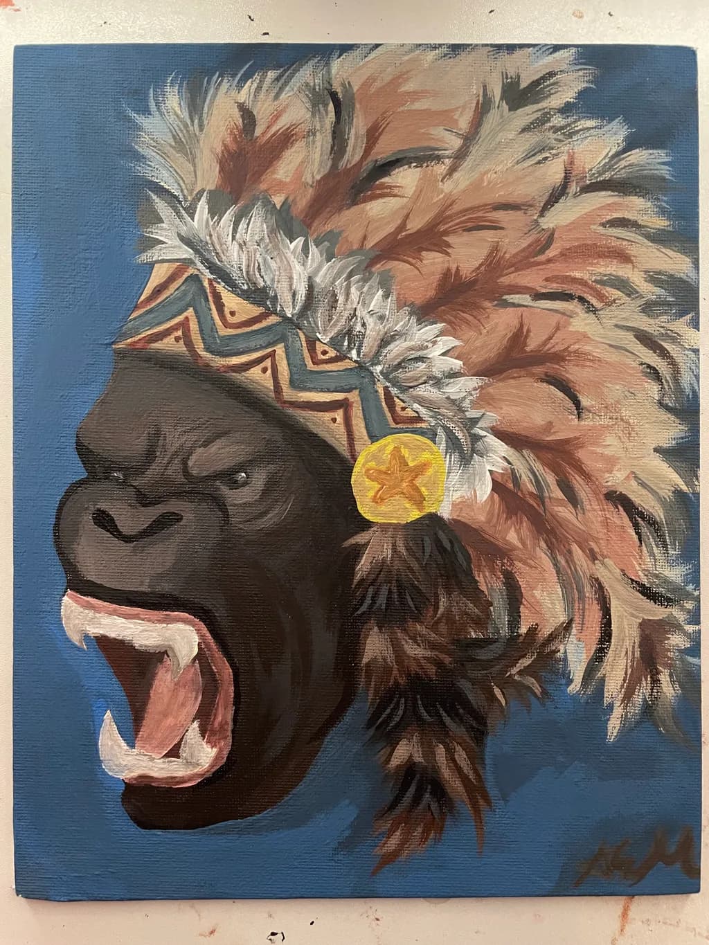 Gorilla in Headdress