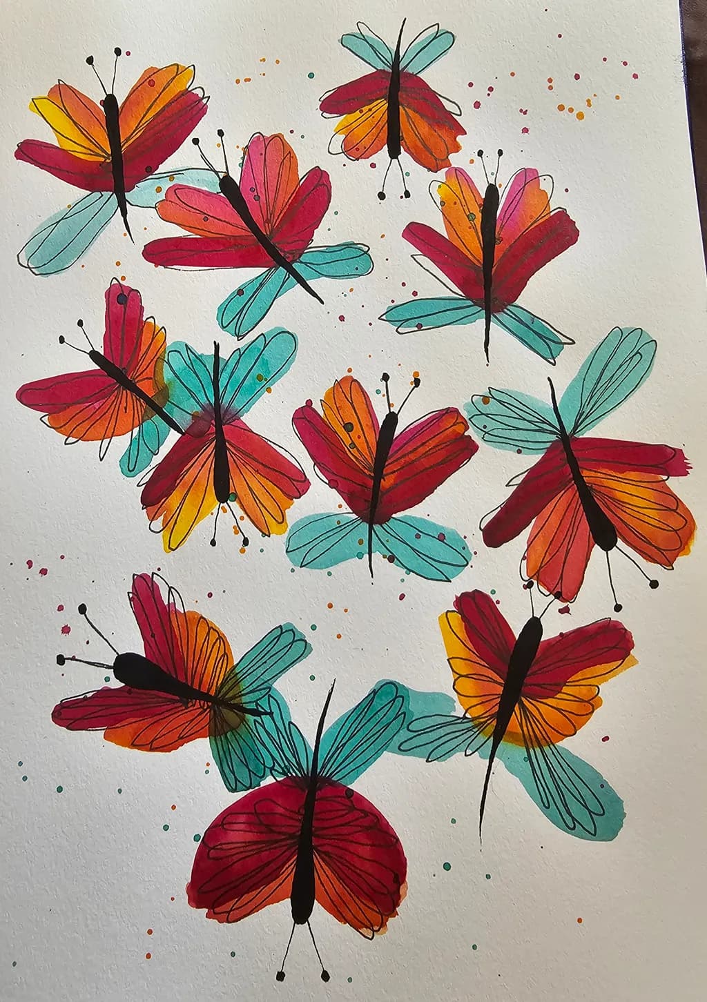Colorful Butterfly Cluster