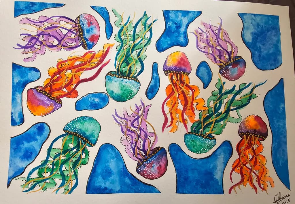 Colorful Jellyfish Dance