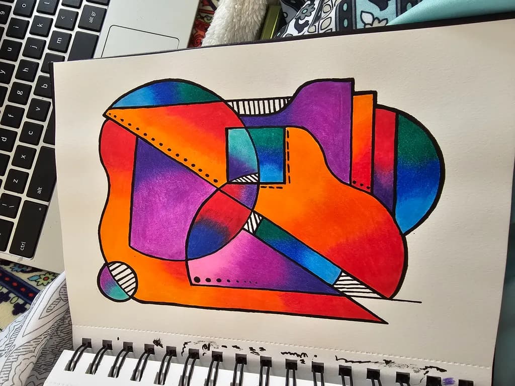 Colorful Geometric Composition