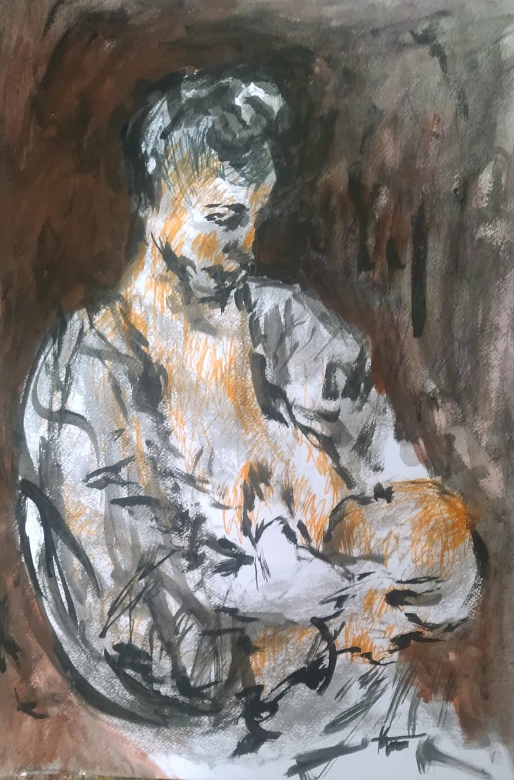 Contemplative Figure