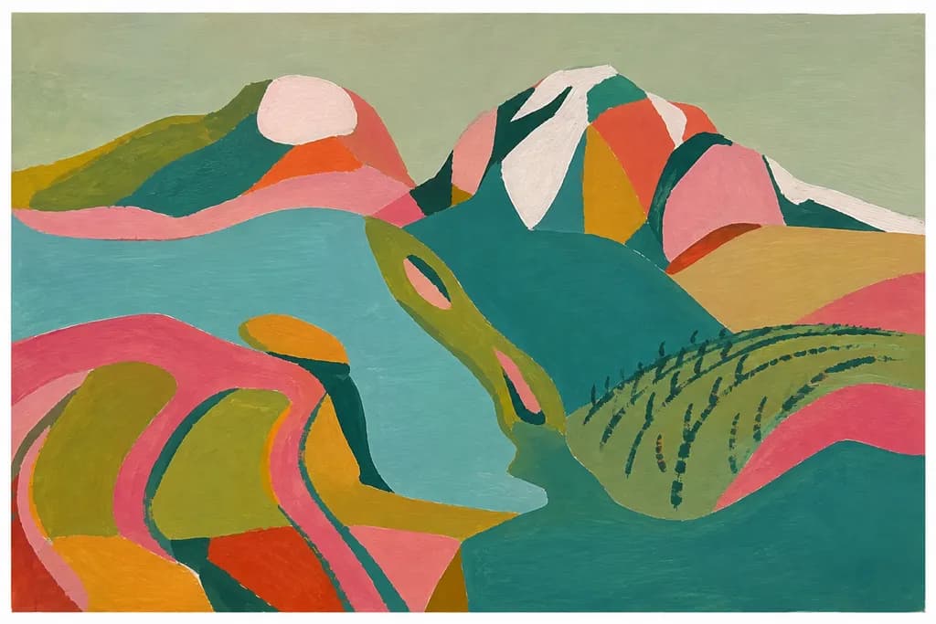 Abstract Mountain Landscape