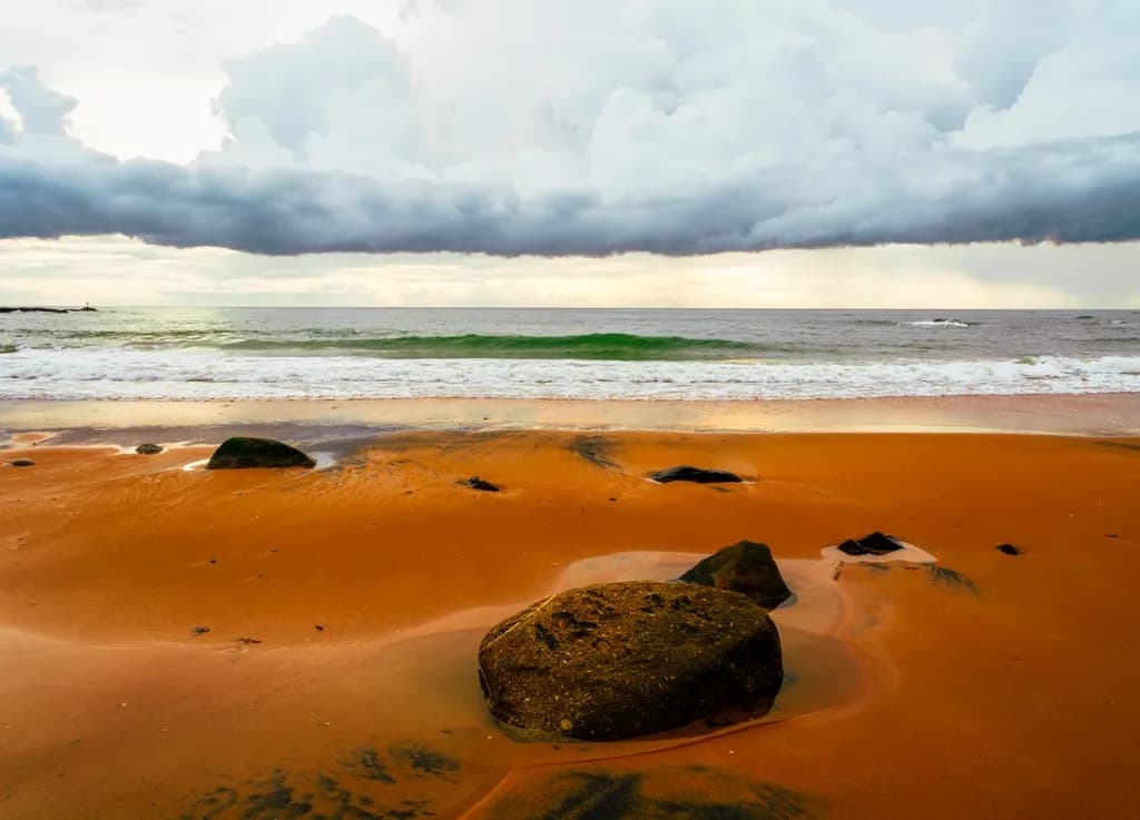 Clouded Beach Rocks