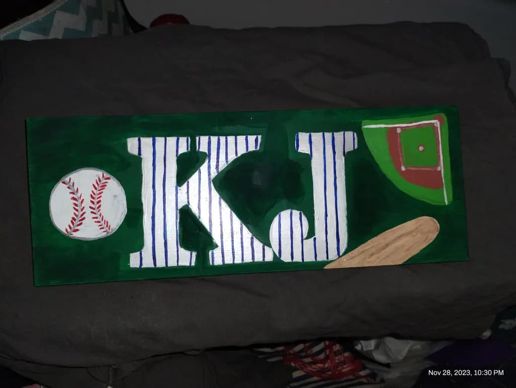 Baseball Initials Design