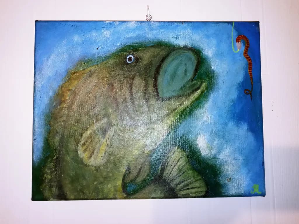 Fish and Worm Encounter