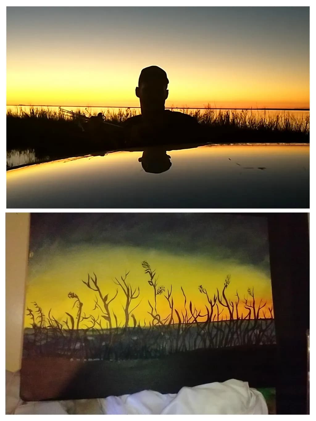 Sunset Reflection Landscape