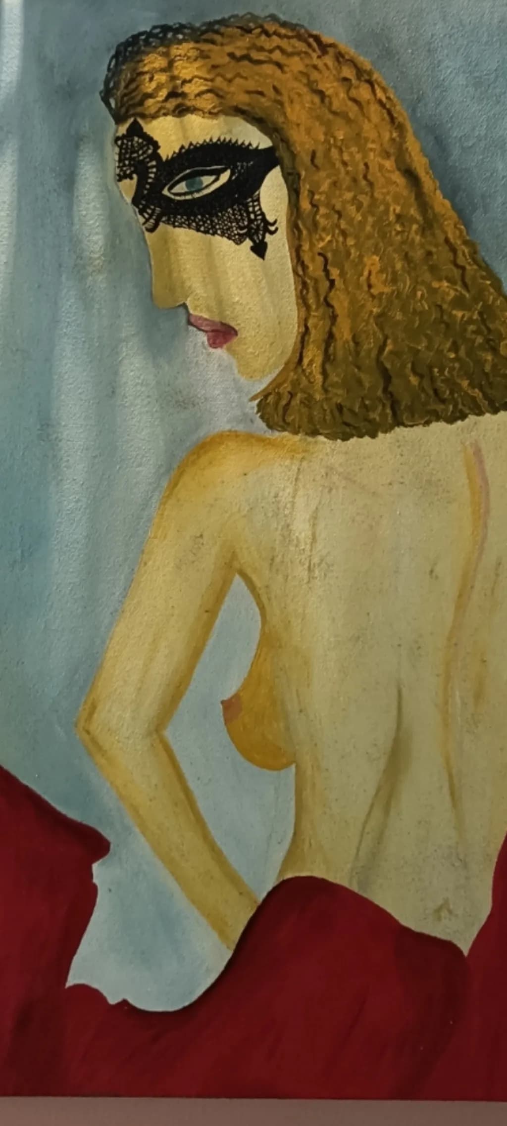 Masked Woman Portrait