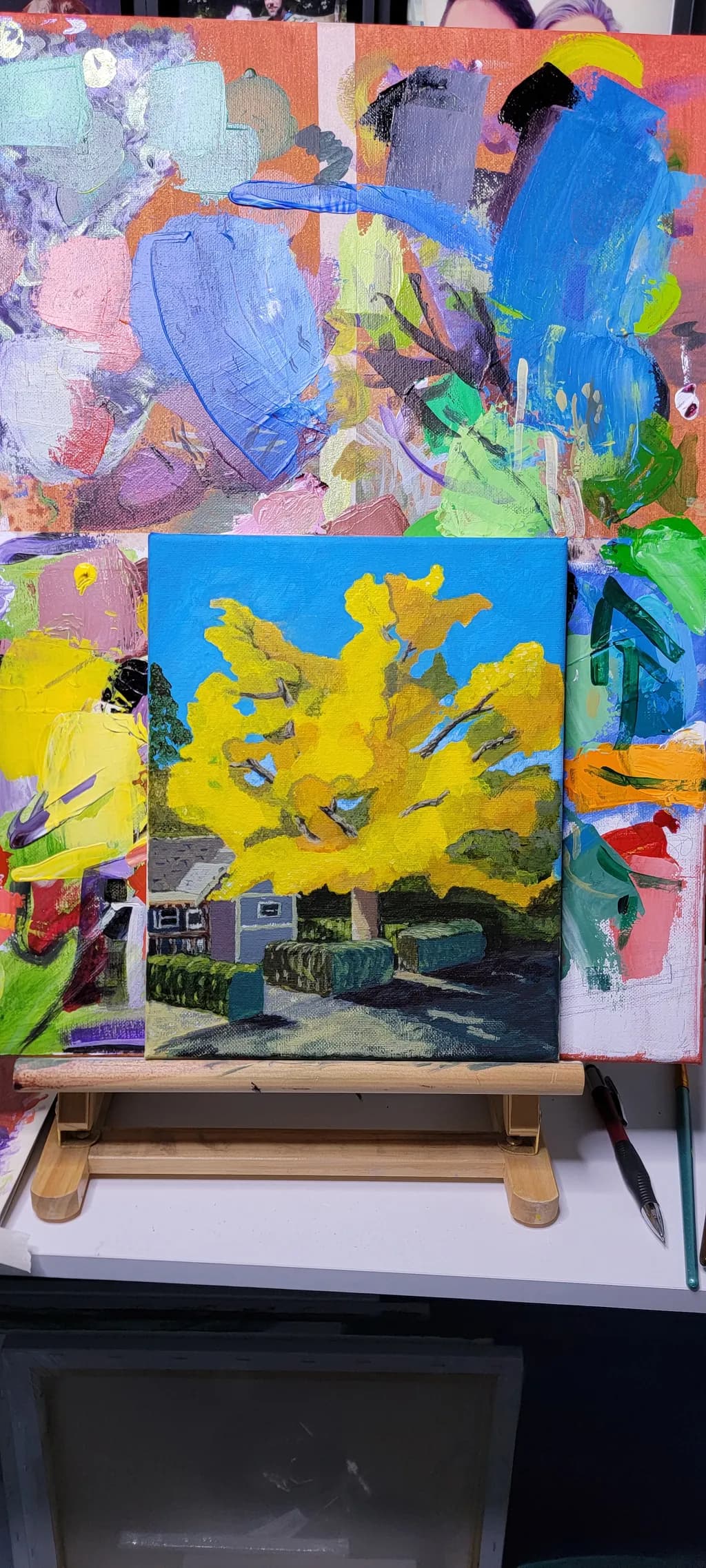 Bright Yellow Tree