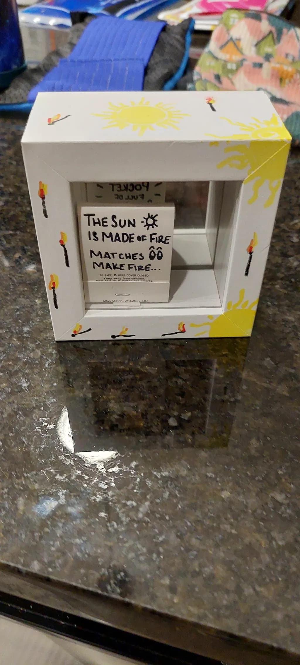 Sun Fire Matchbox Reflection