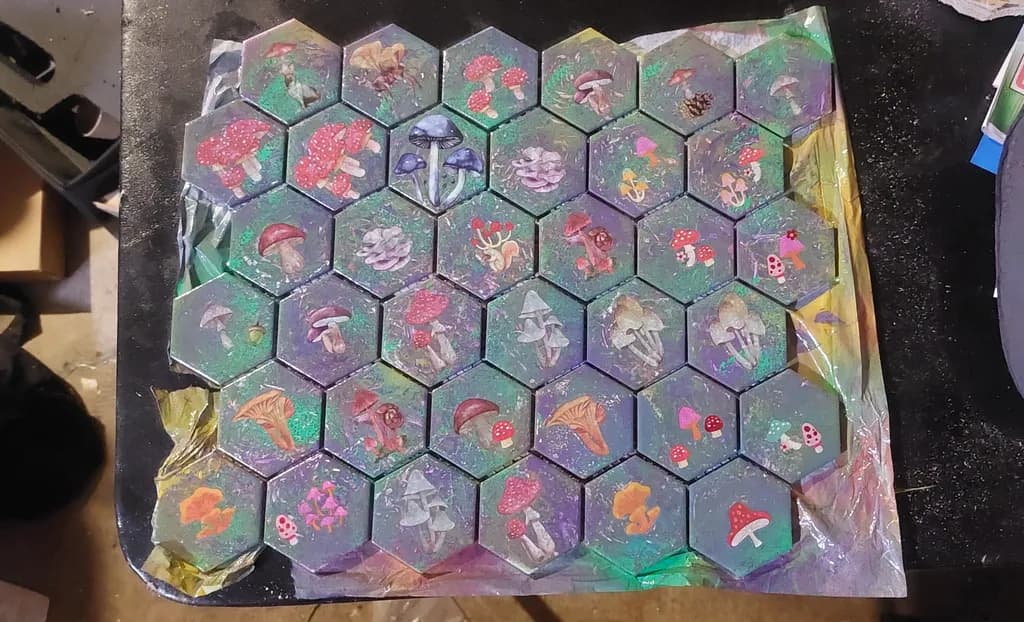 Mushroom Hex Tiles