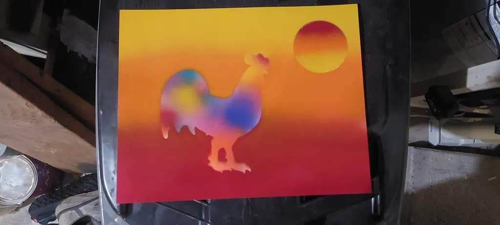 Rooster Sunrise