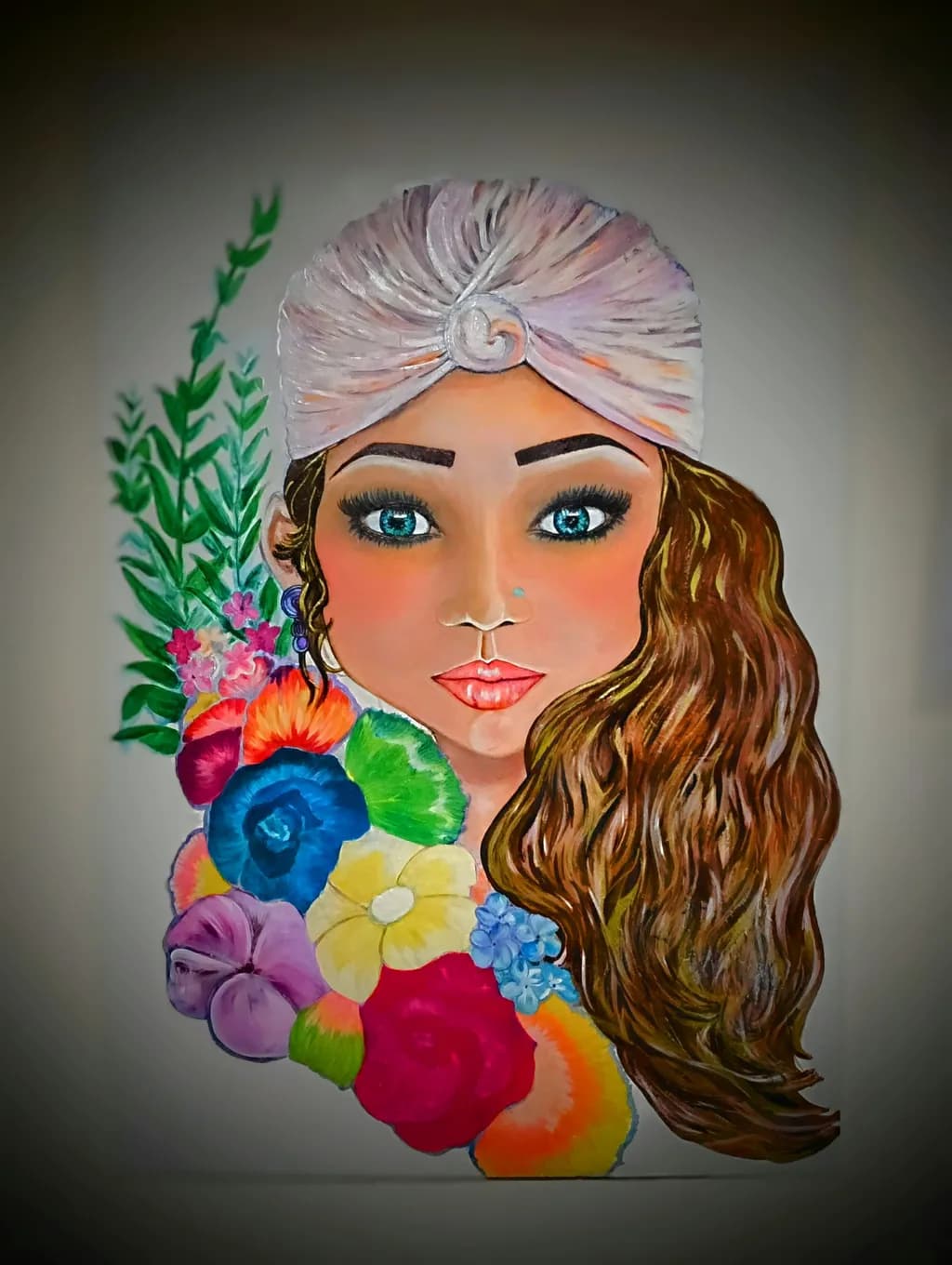 Portrait with Flowers