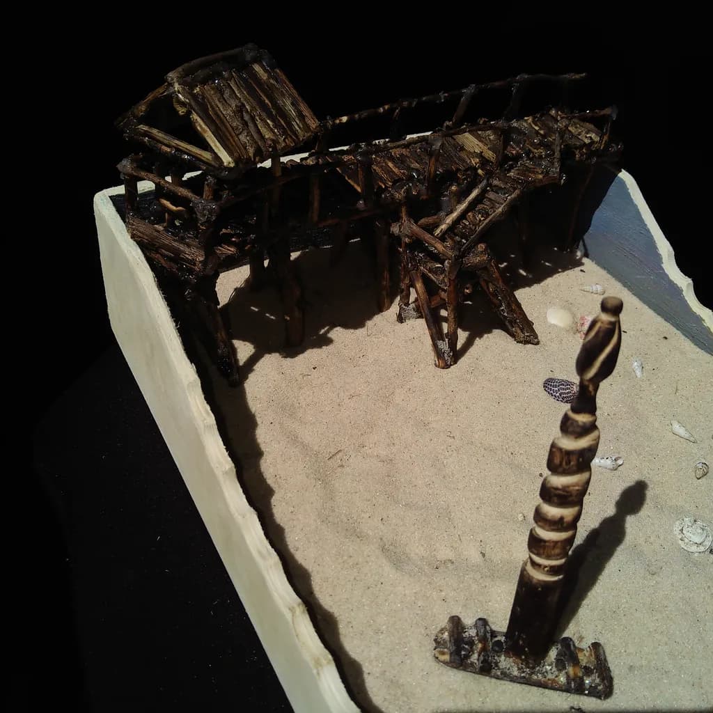 Wooden Structure on Sand