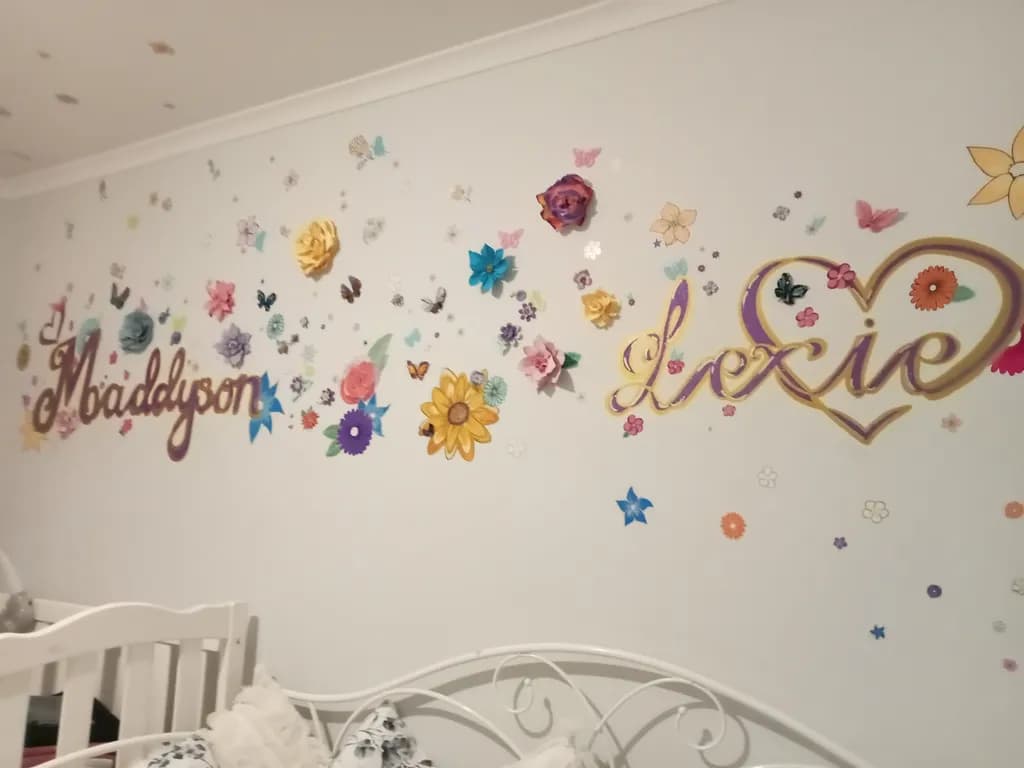 Floral Names Wall Décor