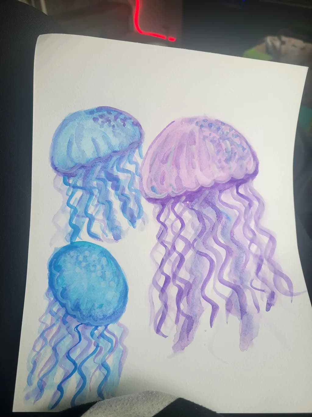 Blue and Purple Jellyfish