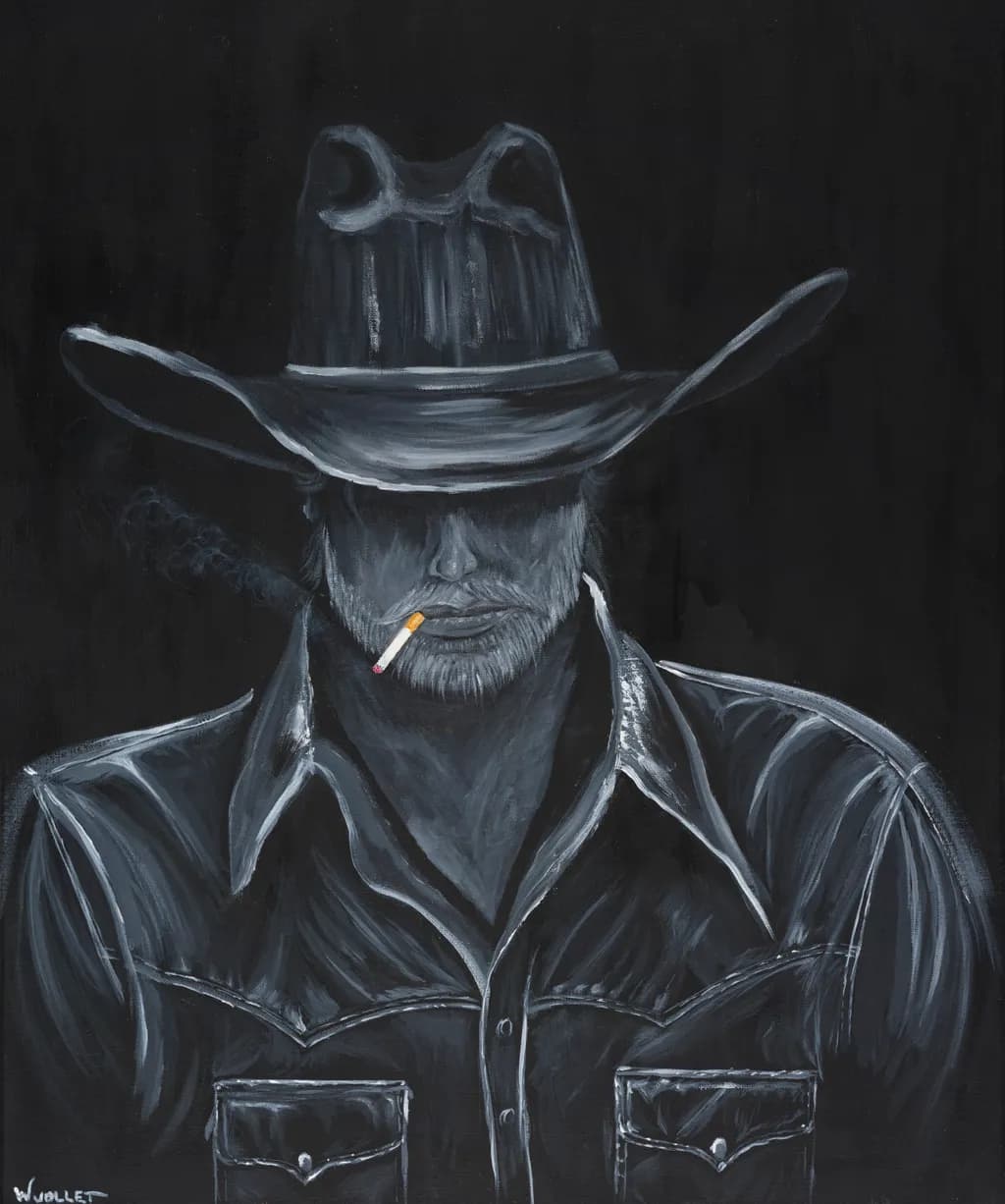 Smoking Cowboy Portrait