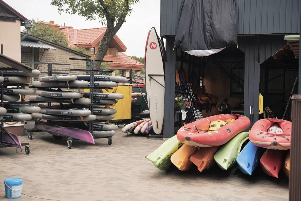 Kayaks and Paddleboards Storage