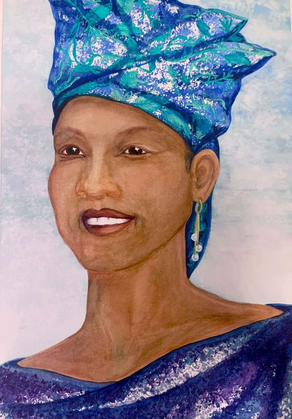 Blue Turban Portrait