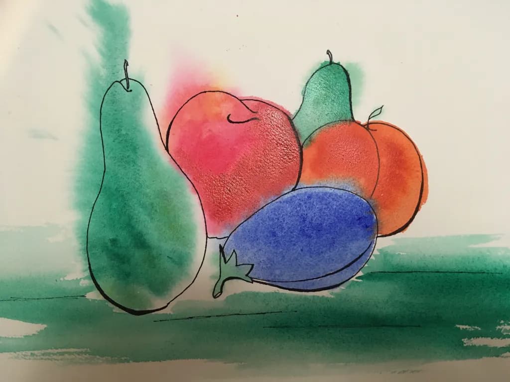 Pear and Fruit Abstract