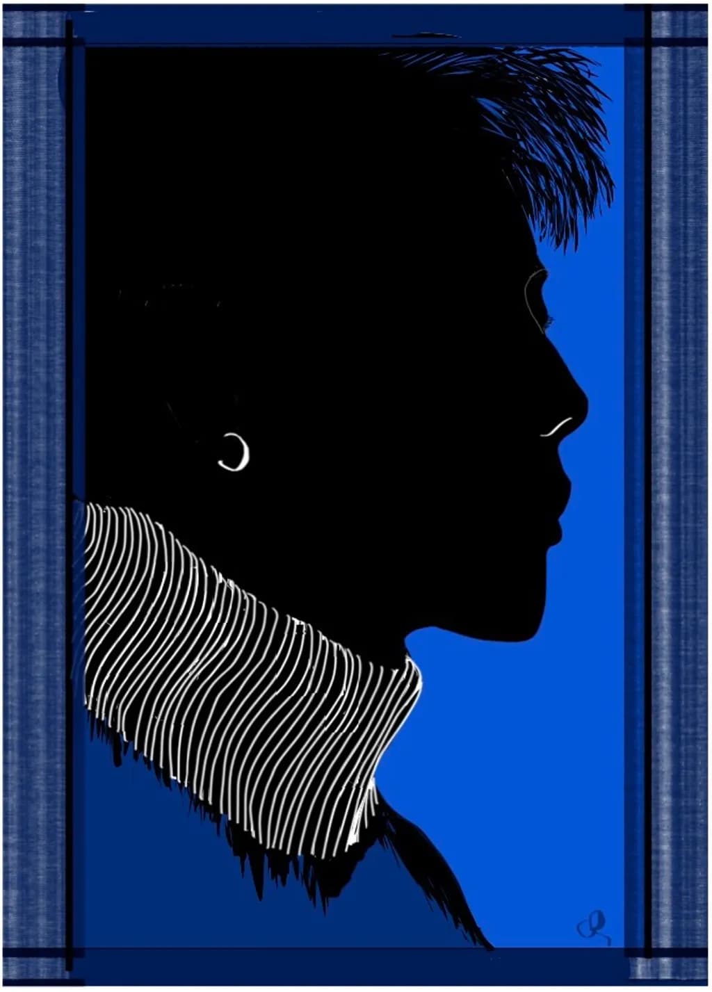 Blue Silhouette Profile