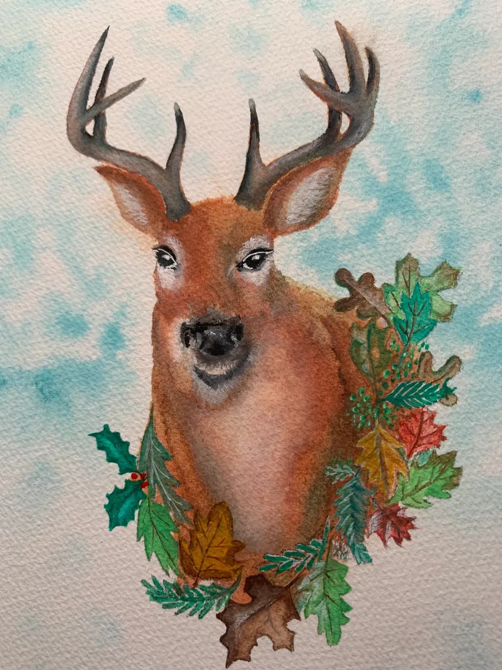 Deer and Leaves