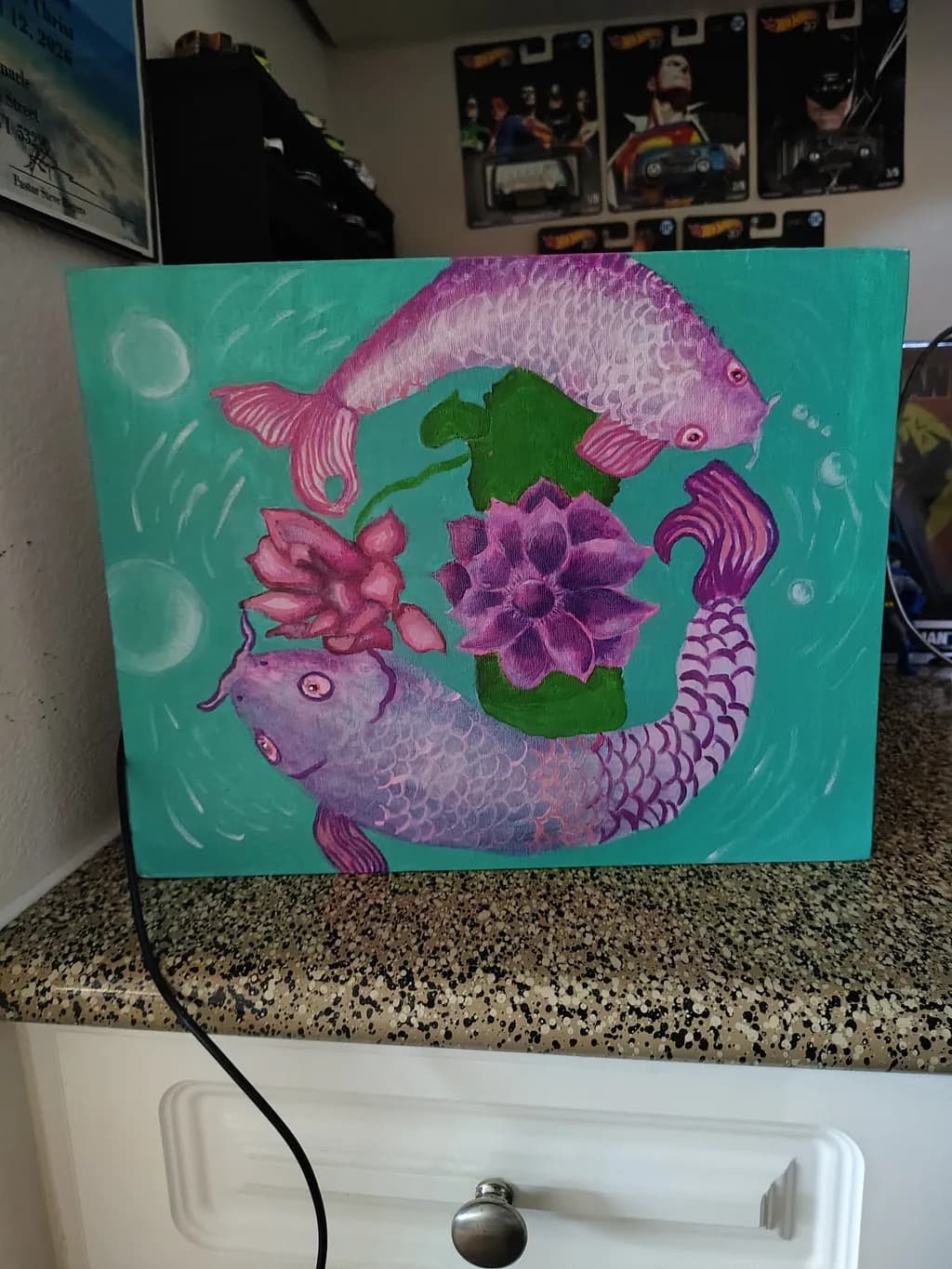 Koi Circle with Flowers