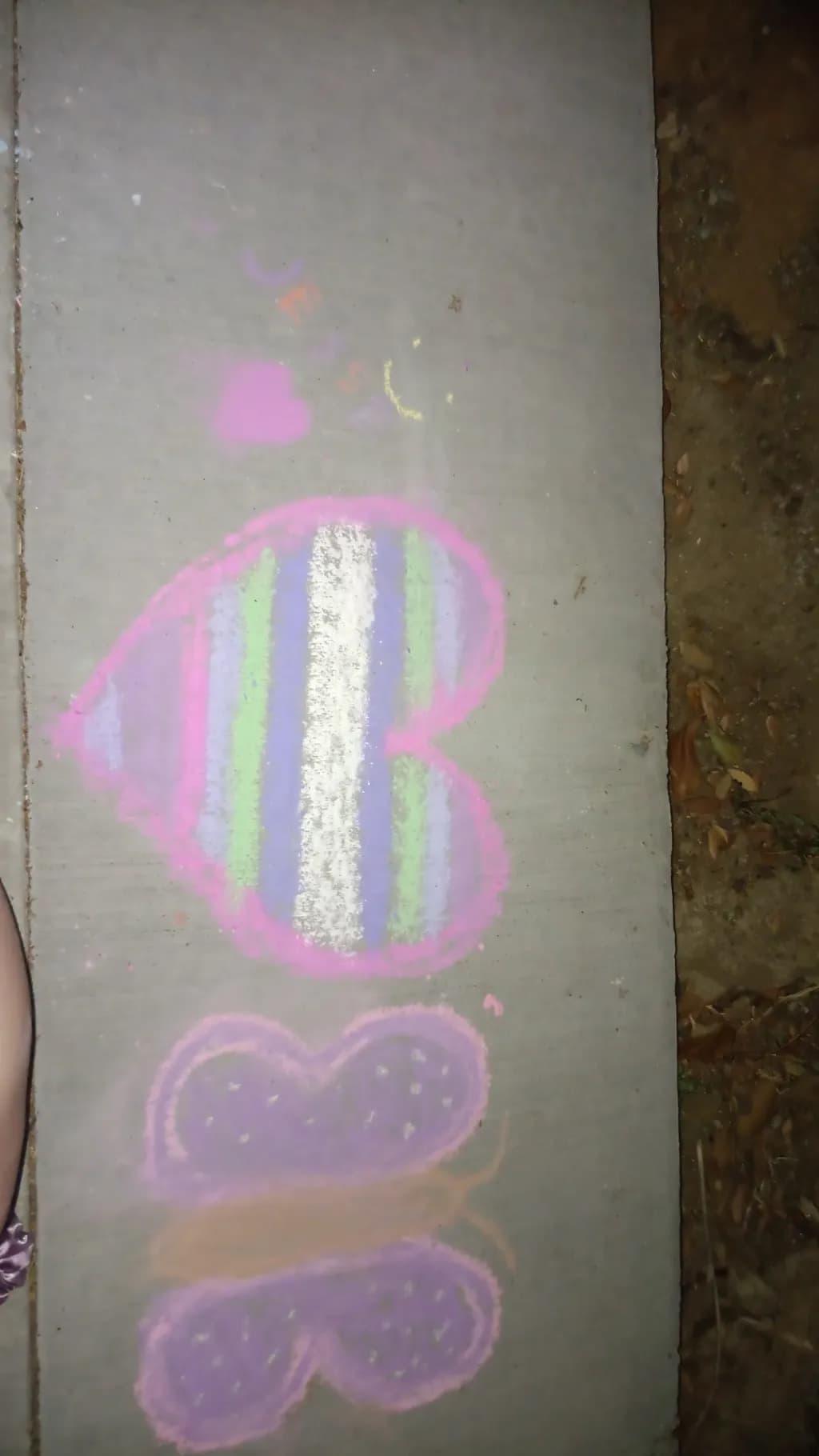 Chalk Hearts and Butterfly