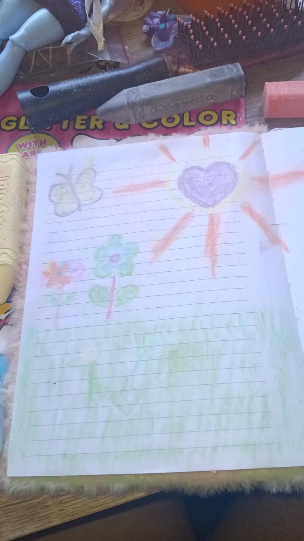 Heart Sun and Flowers